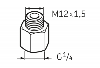 LAPN 12X1.5 Переходник G1/4 – M12x1,5