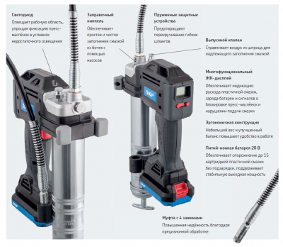 TLGB 20 Шприц для смазки аккумуляторный в кейсе