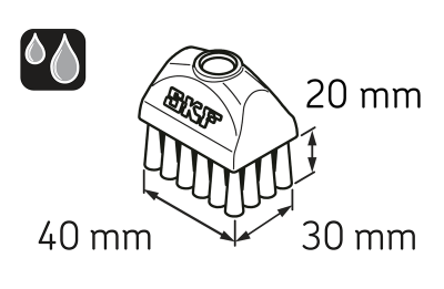 LAPB 3X4E1 Кисть 30х40 мм для смазки направляющих и цепей маслом