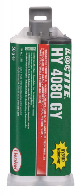LOCTITE HY 4080 GY (Cерый), 2x25 г. Цианоакрилатный двухкомпонентный клей вибростойкий ударнопрочный