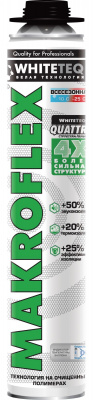 Пена монтажная Makroflex WhiteTEQ Белая технология проф. всесезонная, 750мл (отгрузка партиями)
