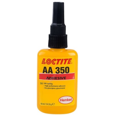 LOCTITE AA 350, 50 мл/54,55 г Клей УФ отверждения, средней вязкости, оптически прозрачный