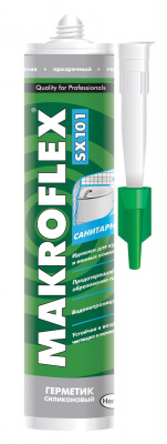 Силиконовый герметик Макрофлекс SX101 Санитарный прозрачный (290 мл)  (отгрузка партиями)